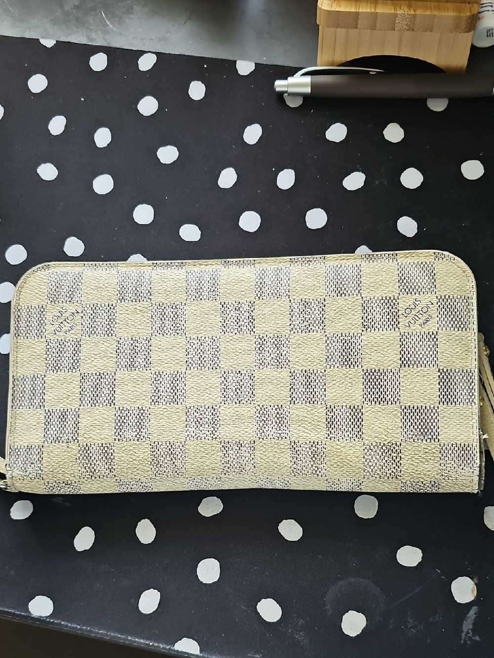 💥💥PROJECT PIECE💥💥 Louis Vuitton Damier Azure Checkered Wallet - Beige/White - Picture 2 of 8